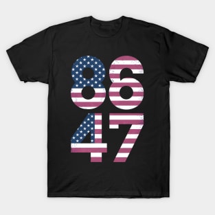 8647 Resist 86 47 4th of July USA US American Flag Protest T-Shirt